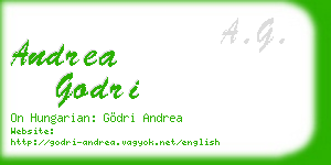 andrea godri business card